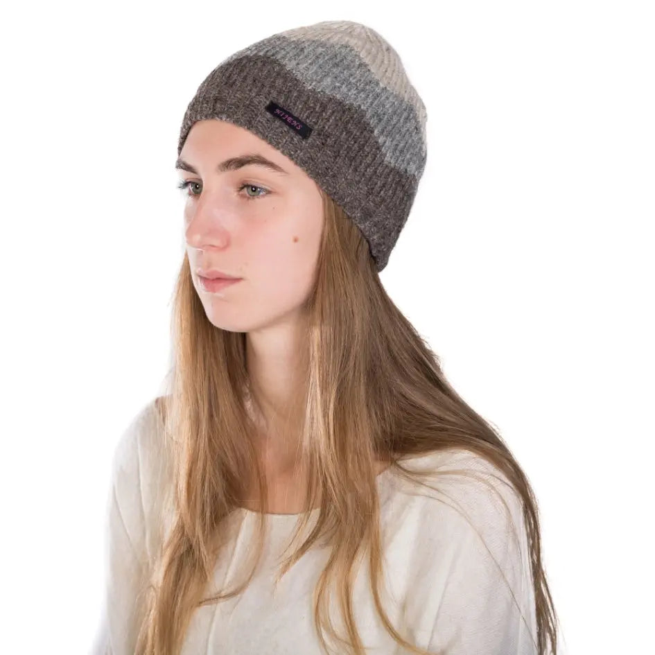 Nijens Beanie Mütze Wolle Schurwolle Gestrickt Nepal