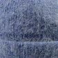 Long Beanie Mütze mit doppeltem Umschlag aus Wolle Eisblau - Tucana 01