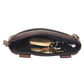 Kleine Beuteltasche Leder, Mahagoni Braun mit einem großen Reißverschlussfach für Kleingeld, Schlüssel oder Hundeleckerlis.