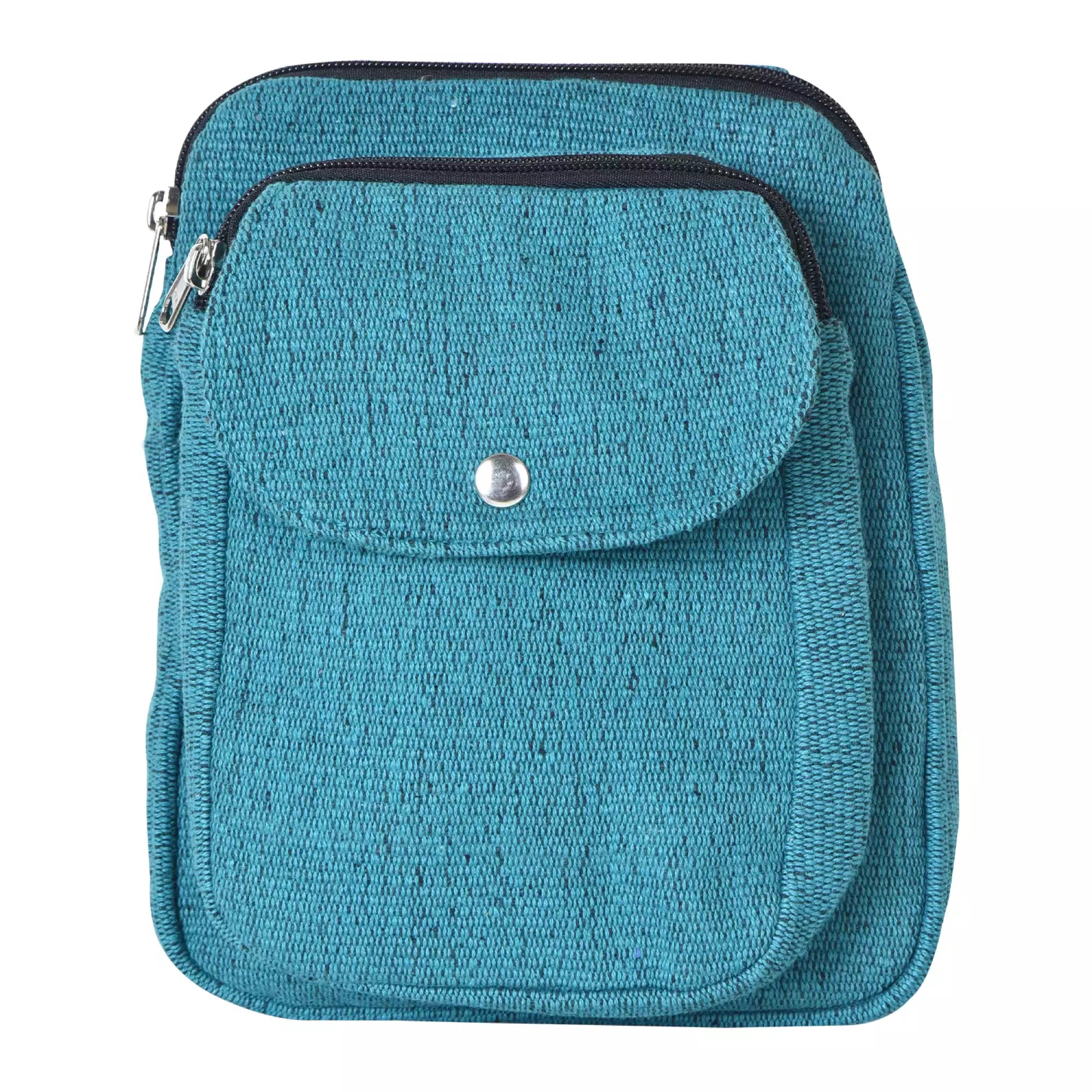 Beuteltasche Gassi-Tasche Stoff-Canvas Türkis