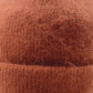 Long Beanie Mütze mit doppeltem Umschlag aus Wolle  Ockerbraun - Tucana 04