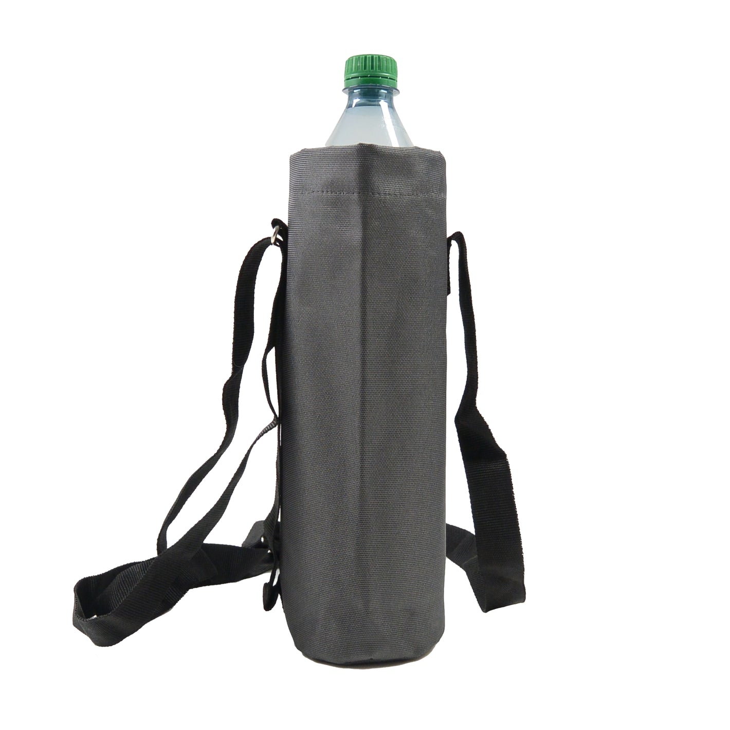 Nijens Flaschen Tasche (Nylon Grau) für Wasserflaschen bis 1500 ml - Water Bottle Bag 