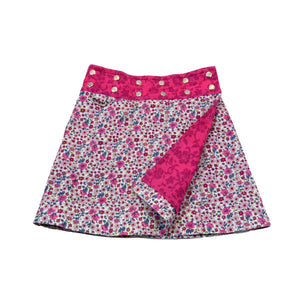 Schöner Wenderock rosa Baumwollrock für Mädchen, ideal für Familienfeiern