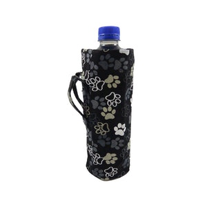 Nijens Tasche Stoff mit Pfoten-Motive für Wasserflaschen 500 ml - Water Pouch 38