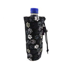 Nijens Tasche Stoff mit Pfoten-Motive für Wasserflaschen 500 ml - Water Pouch