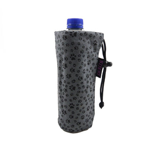 Nijens Flaschenhalter Tasche (Stoff Grau) für Wasserflaschen 500 ml - Water Pouch 
