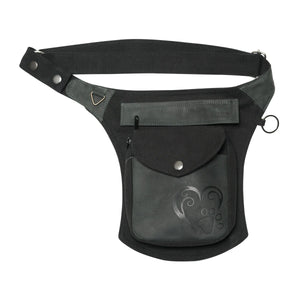 Nijens Bauchtasche Leder Schwarz - Perfekt für Trockenfutter