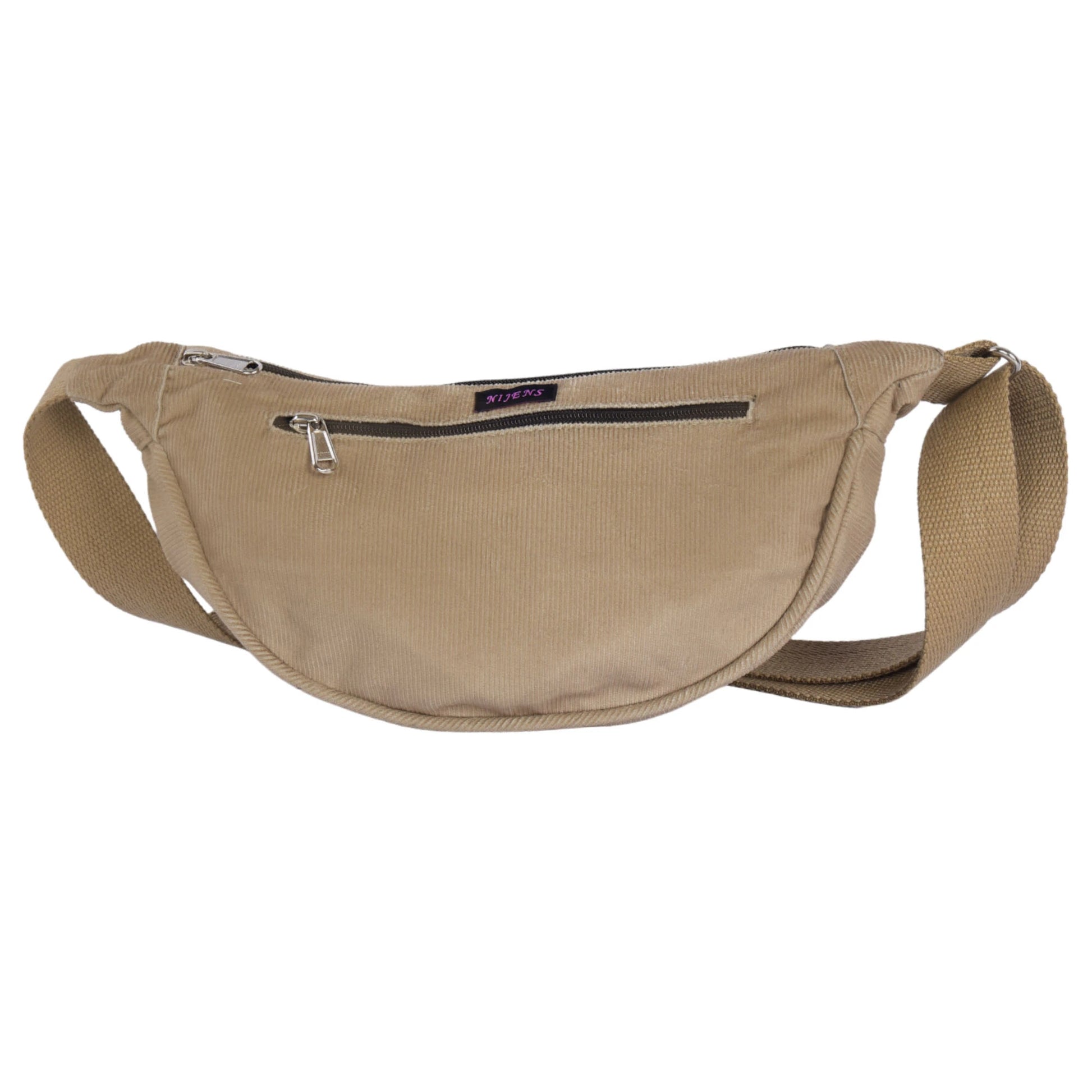 Crossbodybag aus Cord-Stoff Beige