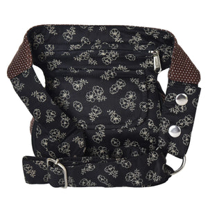 Wendbare Bauchtasche aus Baumwoll-Stoff in Braun - Nijens Shop 2