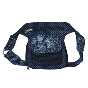 Wendbare Bauchtasche Gürteltasche Stoff-Baumwolle Dunkelblau - Nijens Shop