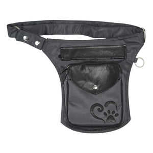 Nijens Gassi-Tasche Wasserabweisende mit Pfote&Herz in Grau