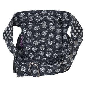 Wendbare Bauchtasche GĂŒrteltasche Grau mit Muster 2