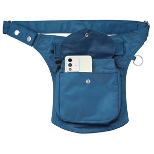 Wasserabweisende Einfarbige Gassi-Tasche für Hundefreunde (Nylon Petrol) 2 Nijens