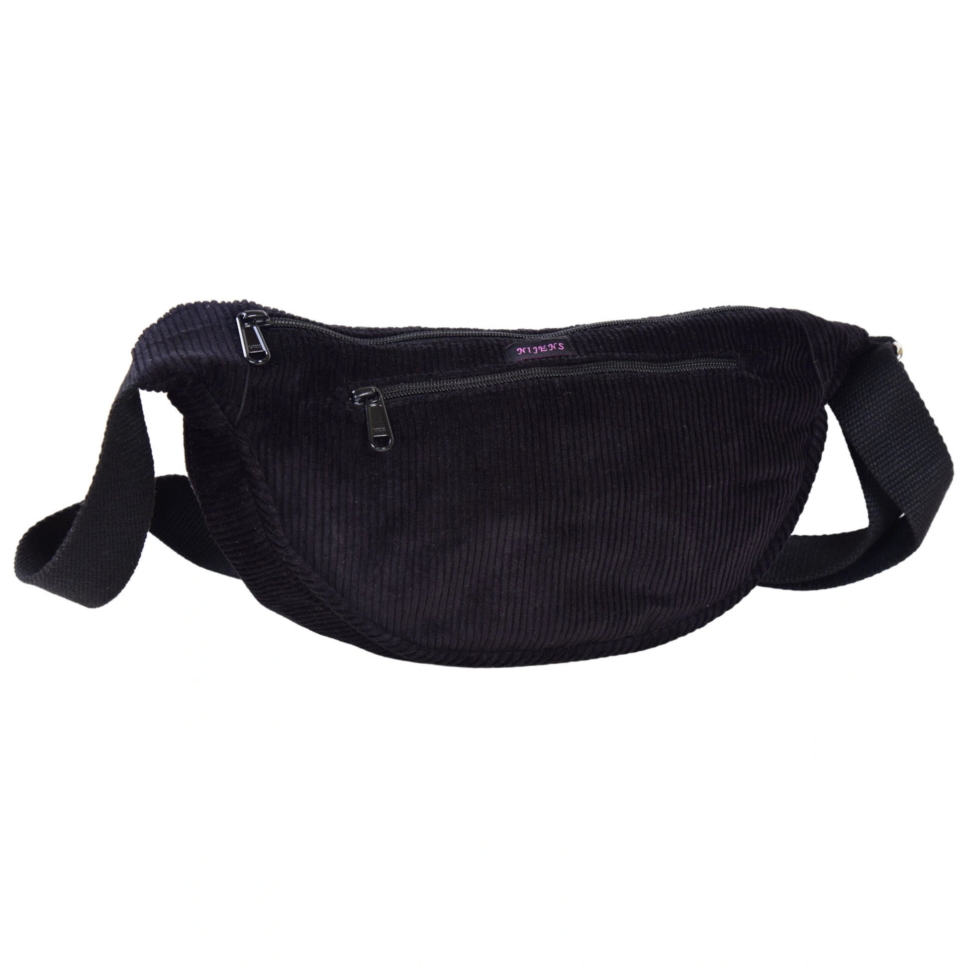 Crossbodybag aus Cord-Stoff Schwarz 