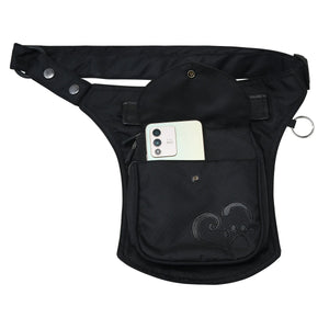 Wasserabweisende mit Pfotenherz Gassi-Tasche in Schwarz 22