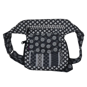 Wendbare Bauchtasche GĂŒrteltasche Grau mit Muster