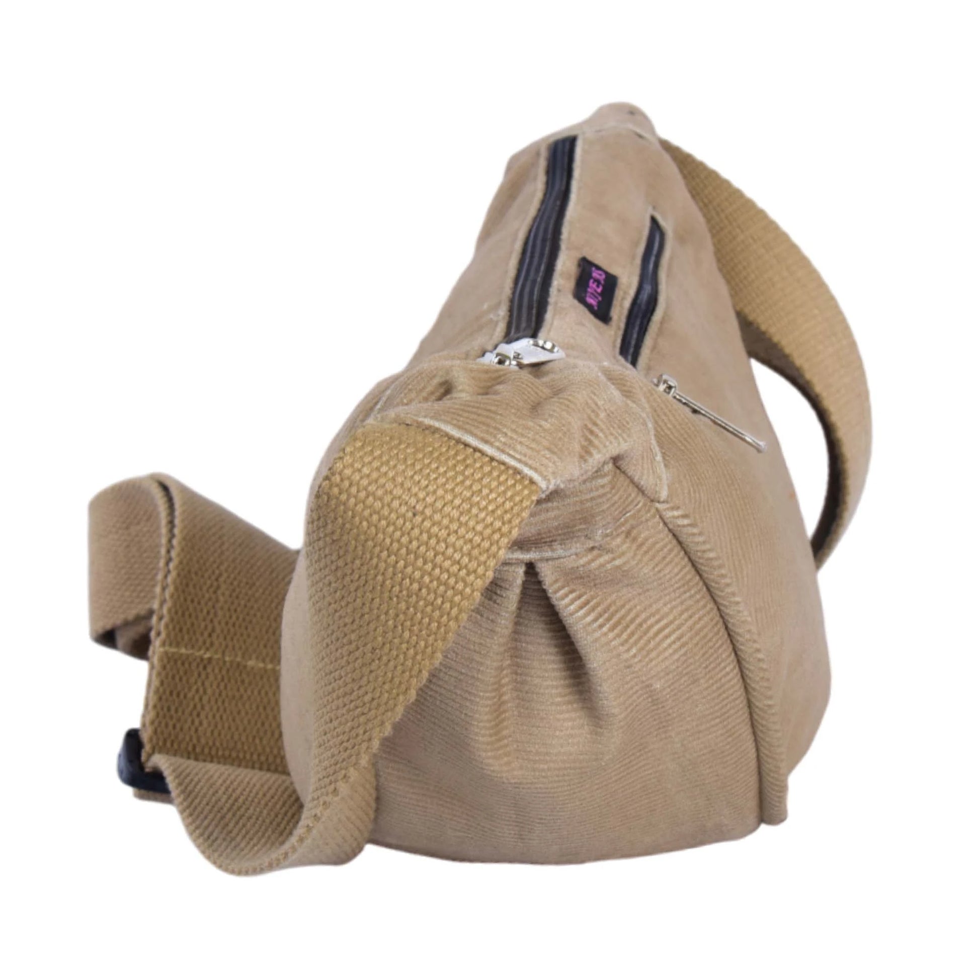 Crossbodybag aus Cord-Stoff Beige-Braun 2