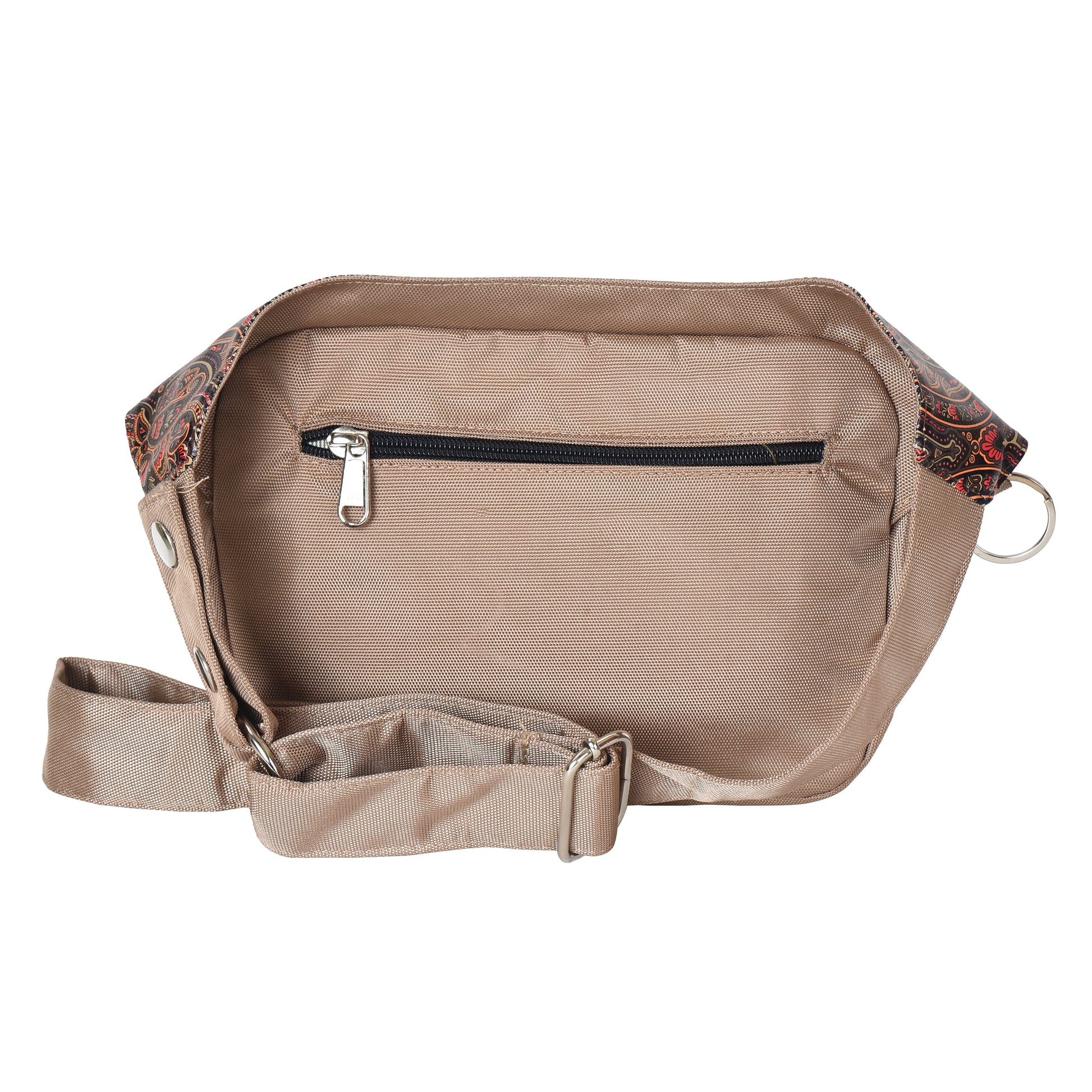 Bauchtasche für Hunde Wanderung, Gürteltasche (Nylon Beige) 3