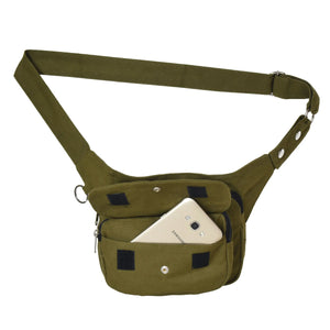 Nijens Hüfttasche Multifach-Gassi-Tasche S-XXXL für Hunde (Stoff Khaki) 2