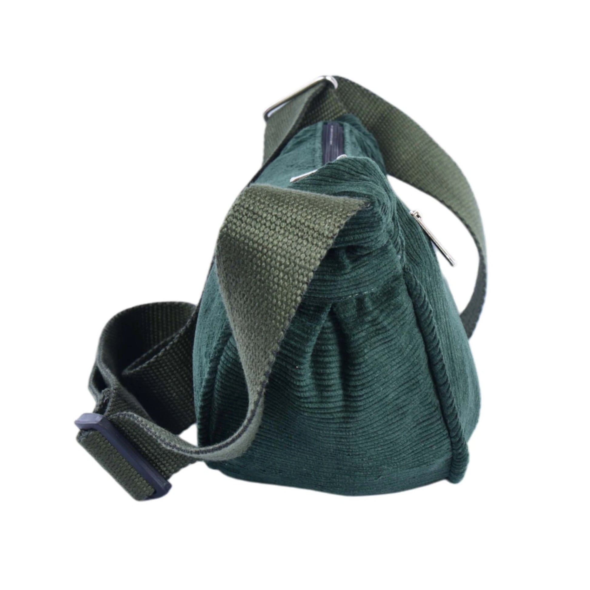 Crossbody-Bag aus Cord Dark Green 3