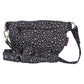 Crossbodybag, Beltbag, Cotton Bag Gray-Black Paw Small Pattern