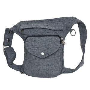 Gassi-Tasche Leckerlitasche Stoff-Baumwolle in Grau - Nijens Shop