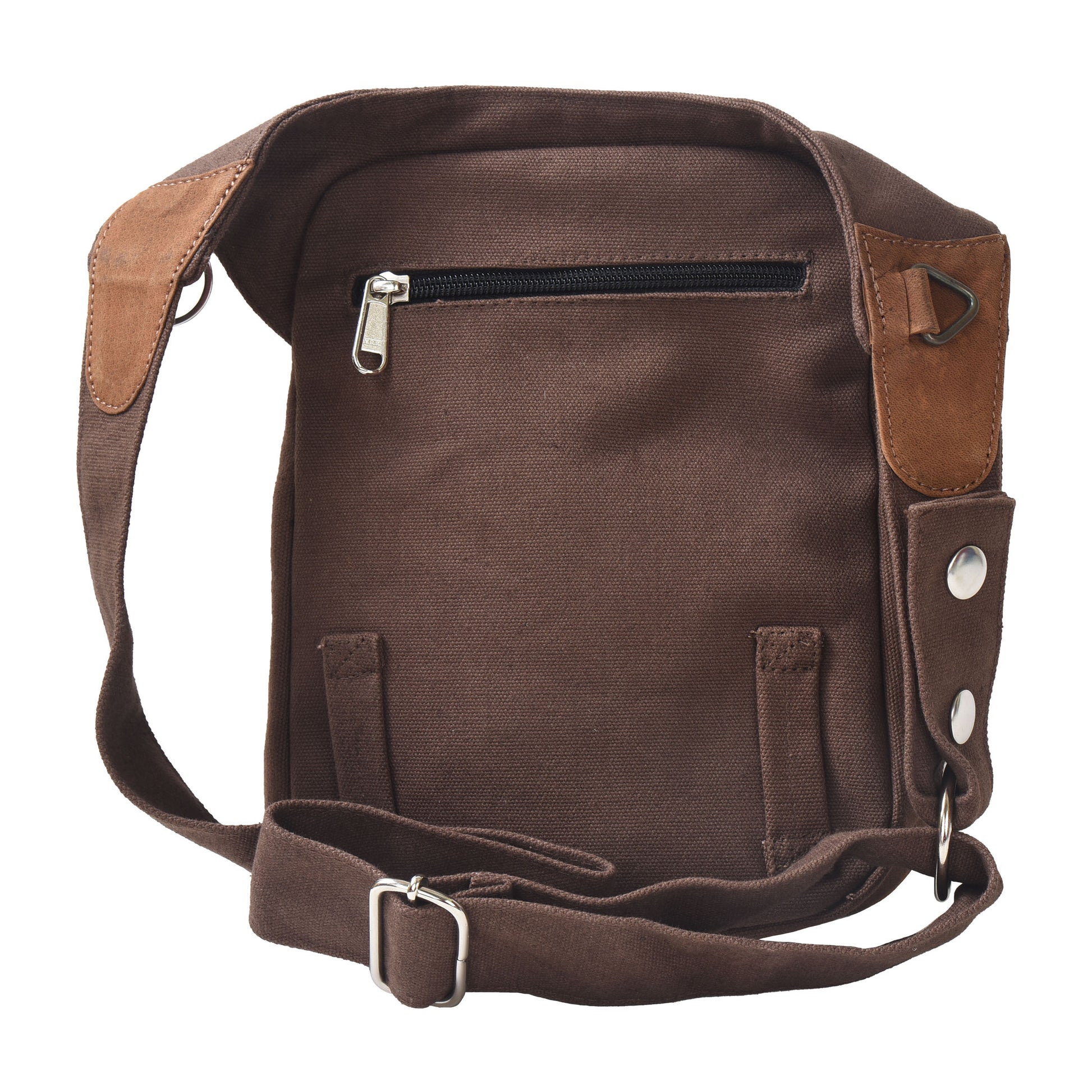 Gassi-Tasche Vintage Leder mit Prägung Pfote im Herz, Sidebag S-XXXL dunkelbraun - Nijens Shop 3