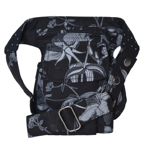 Nijens Bauchtasche Gürteltasche aus Stoff-Baumwolle in Schwarz 2