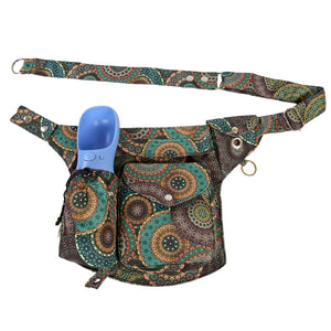 Gassi-Tasche im grünen Mandala Design mit Flaschenhalter - Brandenburg 71083 Nijens Shop