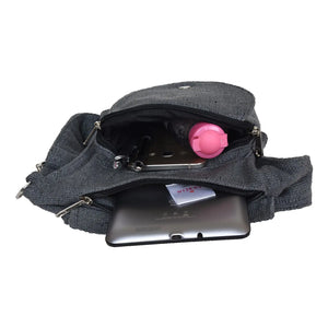Handy-Tasche Stoff-Baumwolle in Grau - Nijens Shop