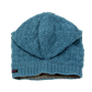 Long Beanie Mütze Handgestrickte aus Schurwolle Hellblau. Long Beanie Mütze mit fixierung am Hinterkopf.