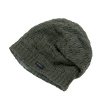 Long Beanie Mütze Handgestrickte aus Schurwolle Khaki, gefüttert mit Fleece.