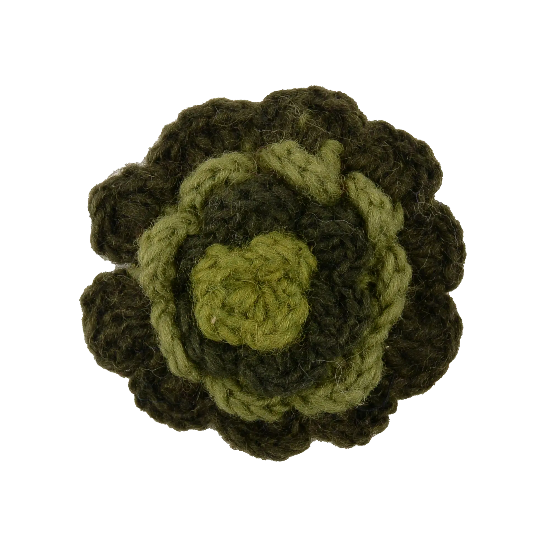 Schöne handgemachte Ansteckblume Dunkelgrün