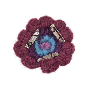 Filz Accessoires Handgemachte Ansteckblume aus Wolle Rosa-Blau-Lila 2