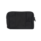 Beuteltsche aus Baumwolle schwarz. Die Tasche besitzt Reisverschlussfächer und ein Einsteckfach vorne und kann mit zwei Gürtelschlaufen auf der Rückseite an jeden Gürtel angebracht werden.