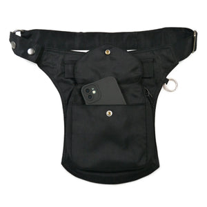 Wasserdichte Bauchtasche, Gassi-Tasche S-XXXL Nylon in Schwarz 2