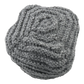 Rippenmütze, handgestrickte Wollmütze aus 100% Schurwolle. Rundgestrickt mit Volumen Grau. 