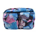 Gürteltaschen aus Stoff mit floristischem Aufdruck Rosa-Blau - Beltbag Nijens Shop 