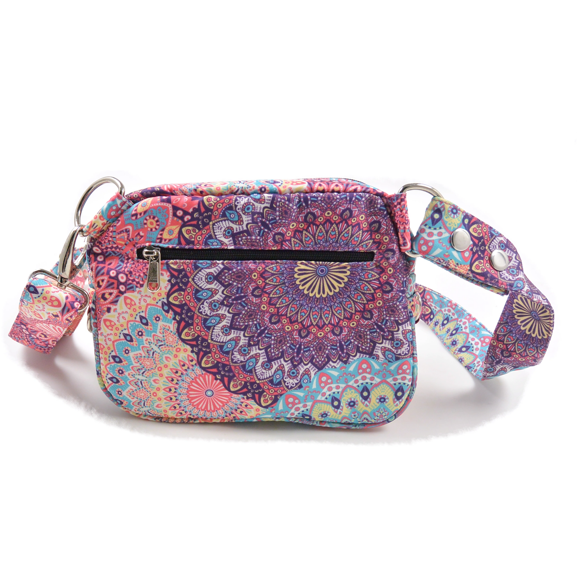 Bauchtasche, Umhängetasche aus Polyester-Stoff, Bunte Mandala-Motive, Beltbag Nijens, Gassitasche