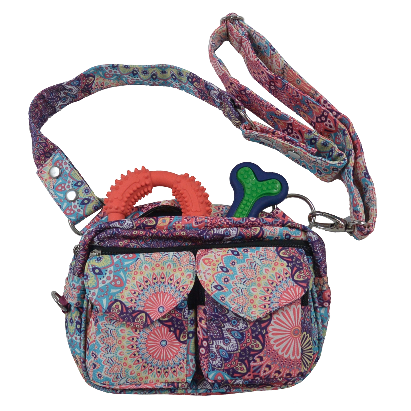 Bauchtasche, Umhängetasche aus Stoff, Bunte Mandala-Motive, Beltbag Nijens, Gassitasche