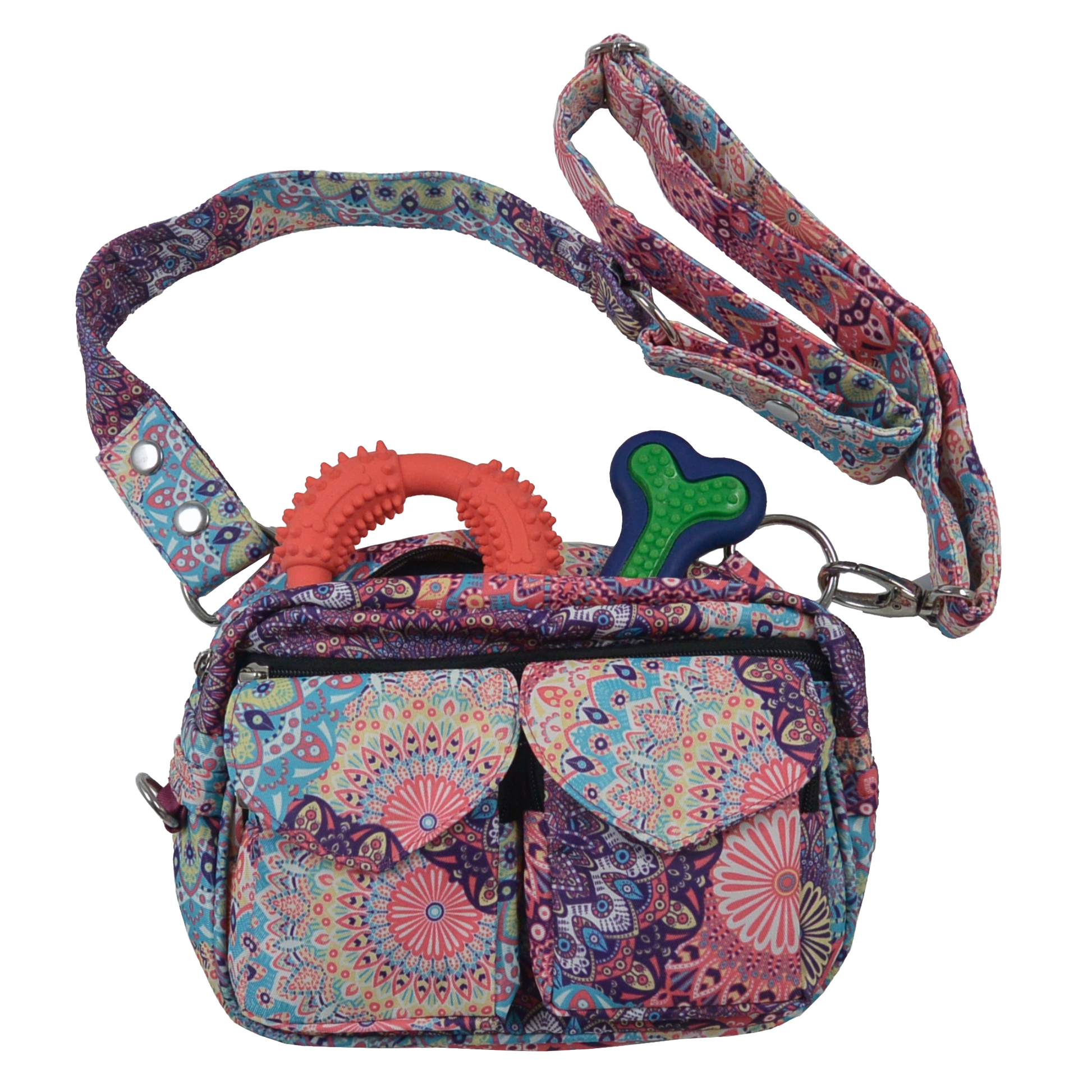 Bauchtasche, Umhängetasche aus Stoff, Bunte Mandala-Motive, Beltbag Nijens, Gassitasche