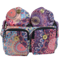 Bauchtasche, Umhängetasche aus Stoff, Bunte Mandala-Motive rosa-blau, Beltbag, Gassitasche