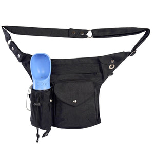 Wasserabweisende Gassi-Tasche in schwarz mit Flaschenhalter - Brandenburg 71022 Nijens Shop