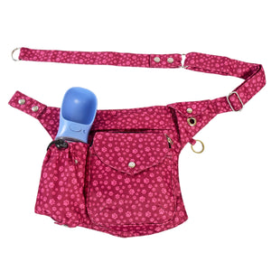 Wasserabweisende Gassi-Tasche in Magenta mit süßem Pfoten-Druck und Flaschenhalter - Brandenburg 71053 Nijens Shop