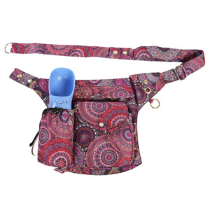 Wasserabweisende Gassi-Tasche im rot-lila Mandala Design mit Flaschenhalter - Brandenburg 71082 Nijens Shop