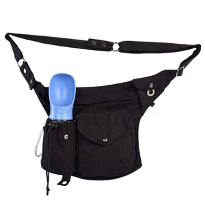 Gassi-Tasche in schwarz mit Flaschenhalter - Brandenburg Black Nijens Shop