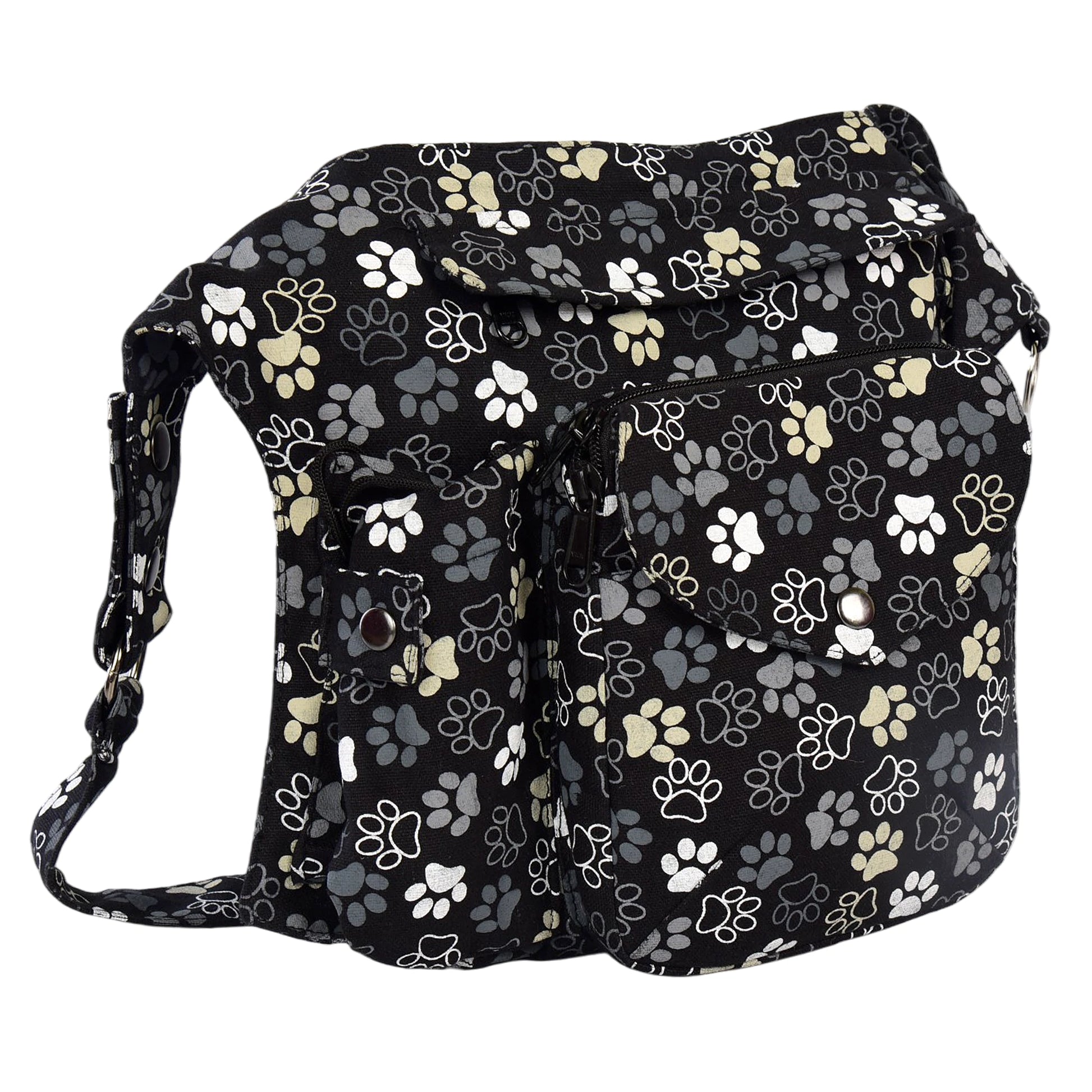 Gassi-Tasche in Schwarz-Weiß mit stilvollem Pfoten-Design. Leicht & ideal für Hundeliebhaber:innen im Alltag - Brandenburg 38 - Nijens