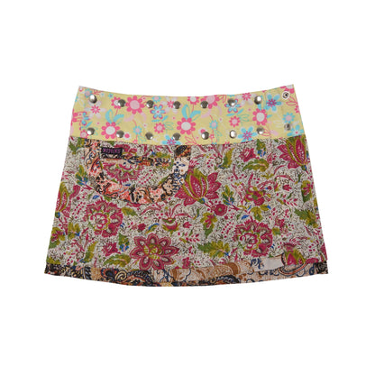 Summer skirt Reversible skirt skirt mini skirt cotton fabric - Bagelon Short 97