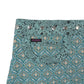 Beidseitig tragbarer Wickelrock mit Eingriffstasche und Einsteckfach aus Baumwolle in Türkis mit Retro Muster- und Paisley.