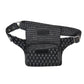 Bauchtasche aus Stoff Schwarz mit kleinem Blumenmuster